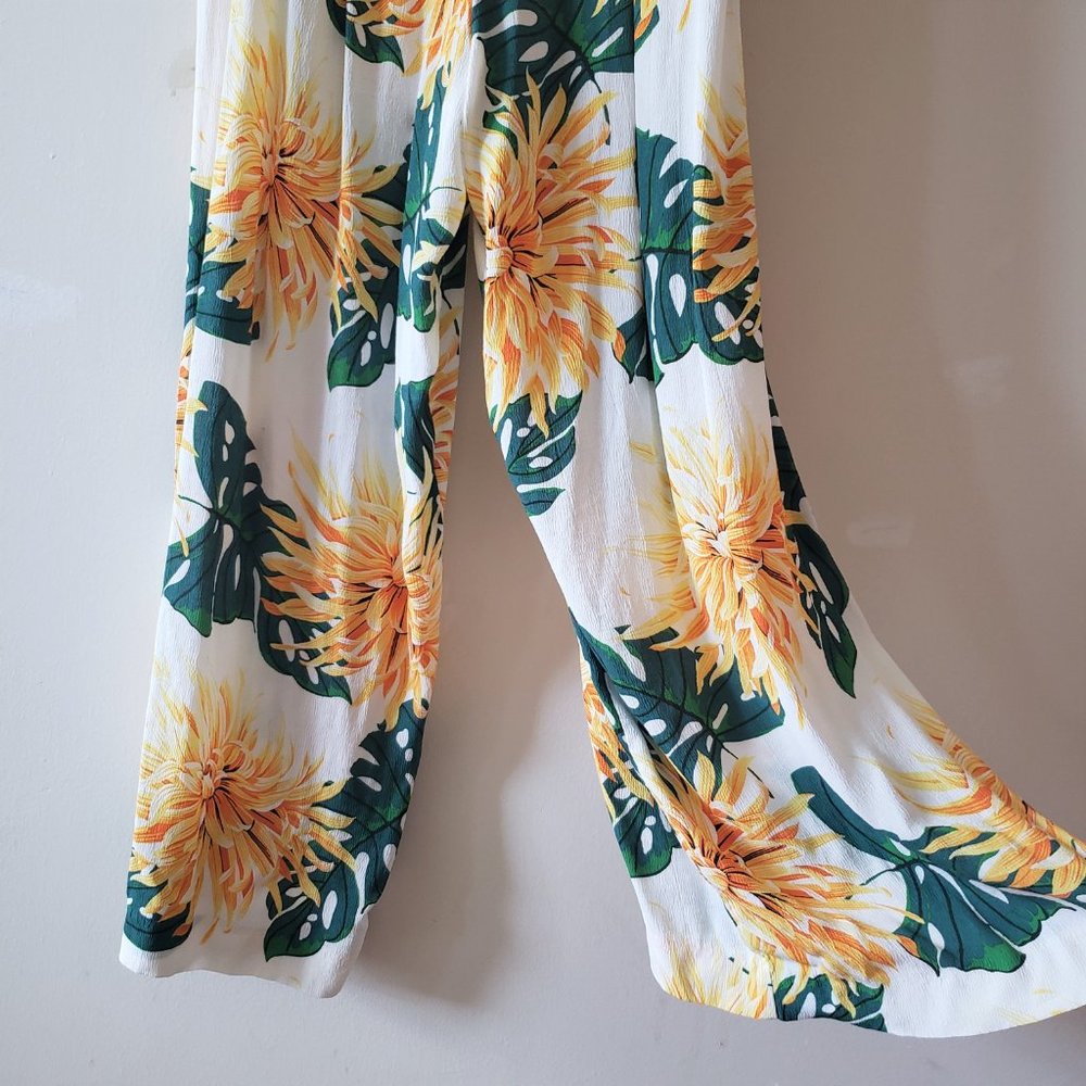 Zara Basic Floral and Leaf Print Jumpsuit - Picture 8 of 10